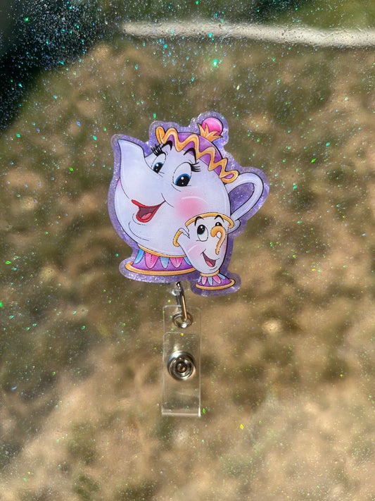 Mrs Potts badge reel